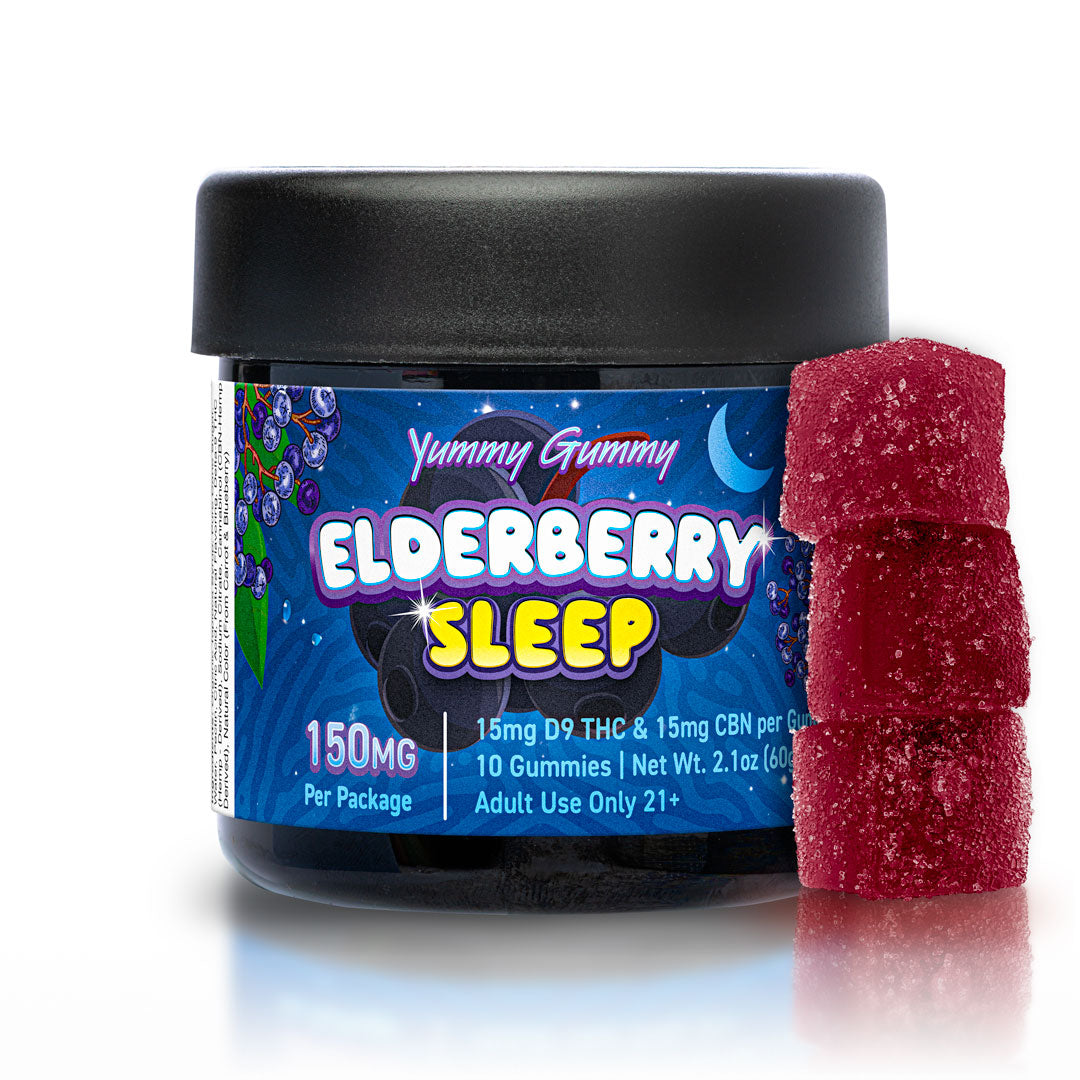 Yummy Gummy Sleep 200MG - Elderberry D9 Gummies - Indica