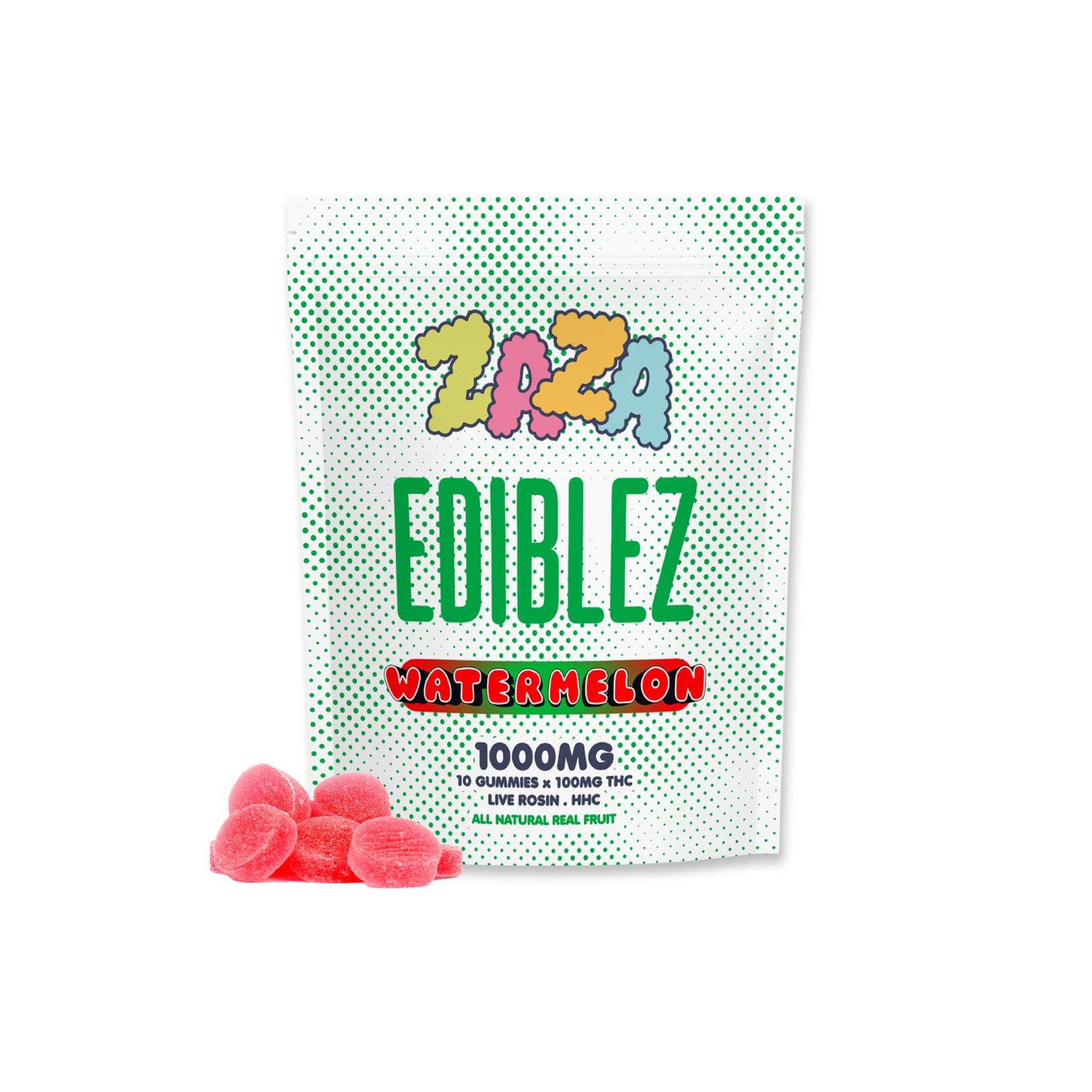 Zaza 1000MG - Watermelon HHC Gummies - Indica