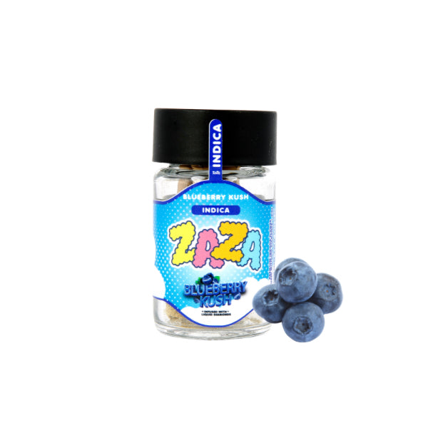 Zaza Blueberry Kush - Five .5g Joints - THCA Flower Infused w/THCa Diamonds (Indica)