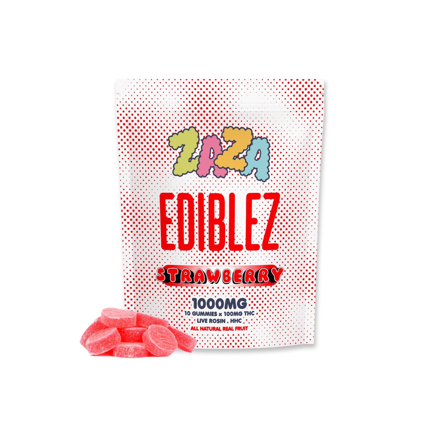 Zaza 1000MG - Strawberry HHC Gummies - Indica